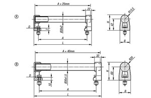 Rohrgriffe Aluminium mit Kunststoff-Griffschenkel